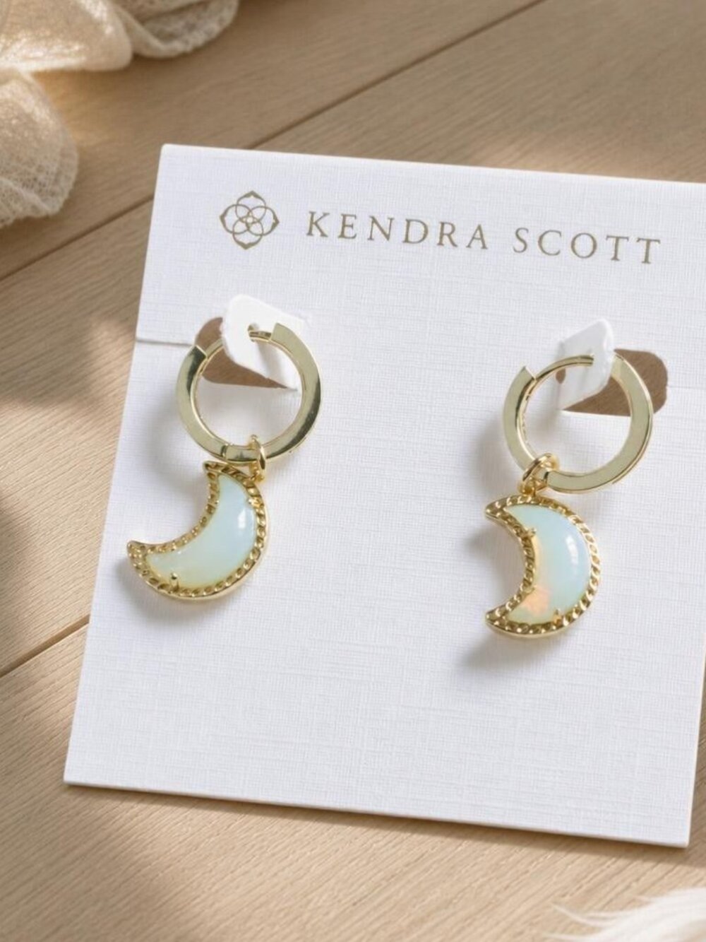 Kendra Scott Moon Gold Convertible Huggie Earrings